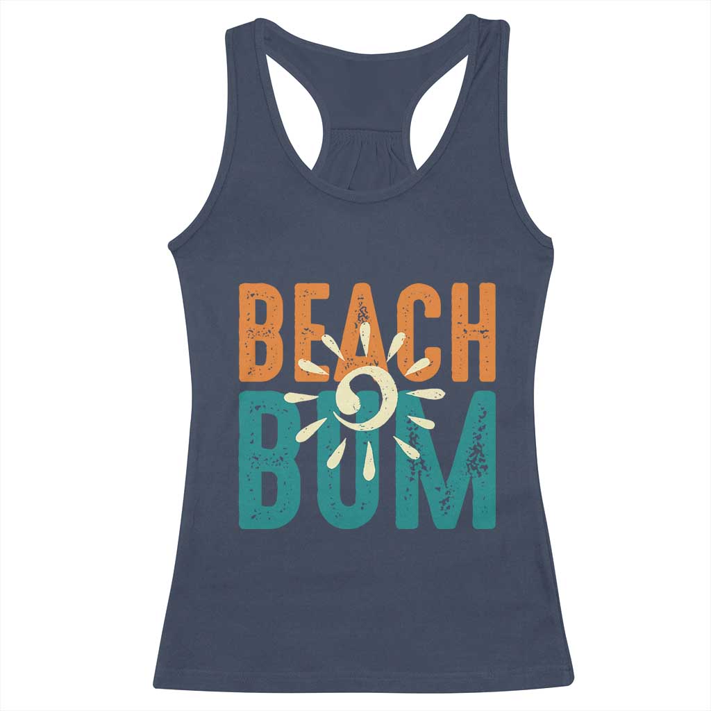 Funny Beach Bum Summer Vacation Racerback Tank Top Beach Life Sun Light - Wonder Print Shop