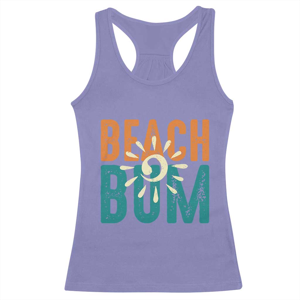 Funny Beach Bum Summer Vacation Racerback Tank Top Beach Life Sun Light - Wonder Print Shop