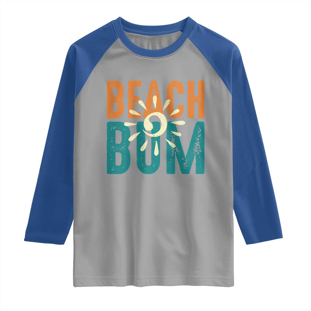 Funny Beach Bum Summer Vacation Raglan Shirt Beach Life Sun Light - Wonder Print Shop