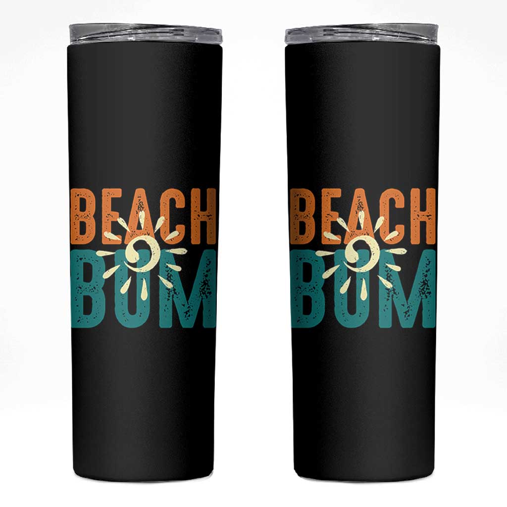 Funny Beach Bum Summer Vacation Skinny Tumbler Beach Life Sun Light - Wonder Print Shop