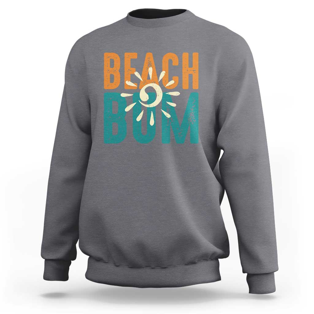 Funny Beach Bum Summer Vacation Sweatshirt Beach Life Sun Light - Wonder Print Shop