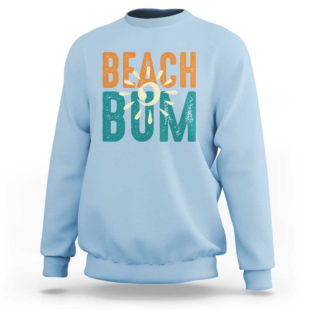 Funny Beach Bum Summer Vacation Sweatshirt Beach Life Sun Light - Wonder Print Shop