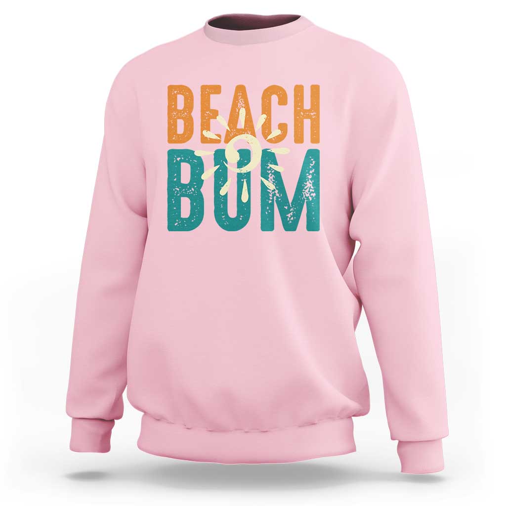 Funny Beach Bum Summer Vacation Sweatshirt Beach Life Sun Light - Wonder Print Shop