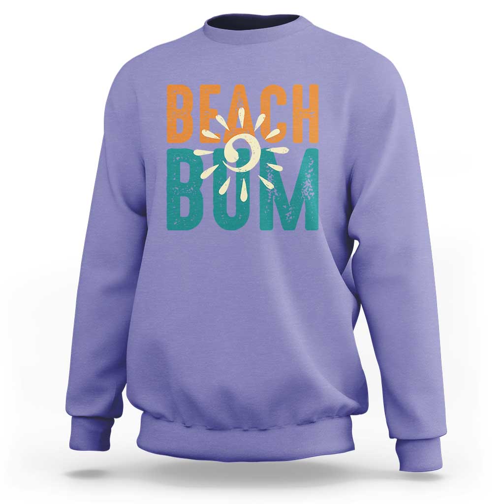 Funny Beach Bum Summer Vacation Sweatshirt Beach Life Sun Light - Wonder Print Shop
