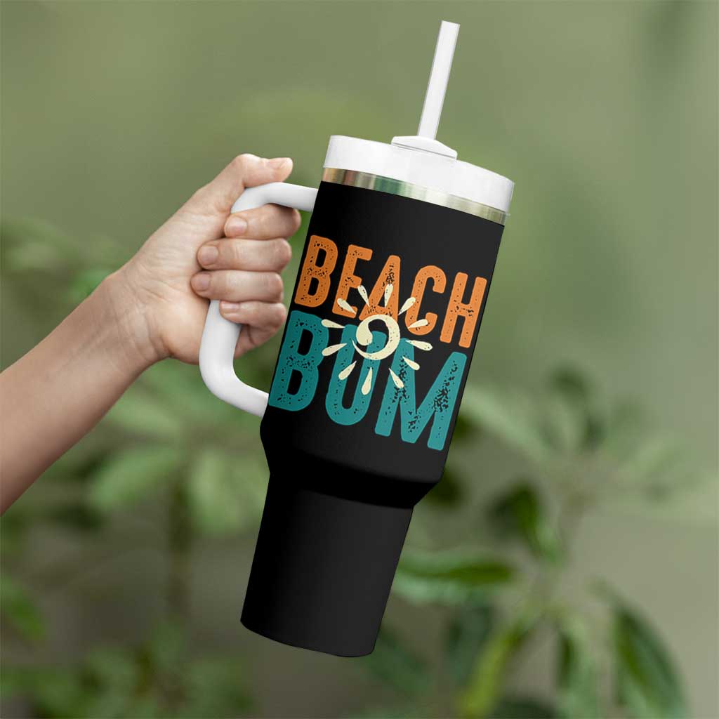 Funny Beach Bum Summer Vacation Tumbler With Handle Beach Life Sun Light - Wonder Print Shop