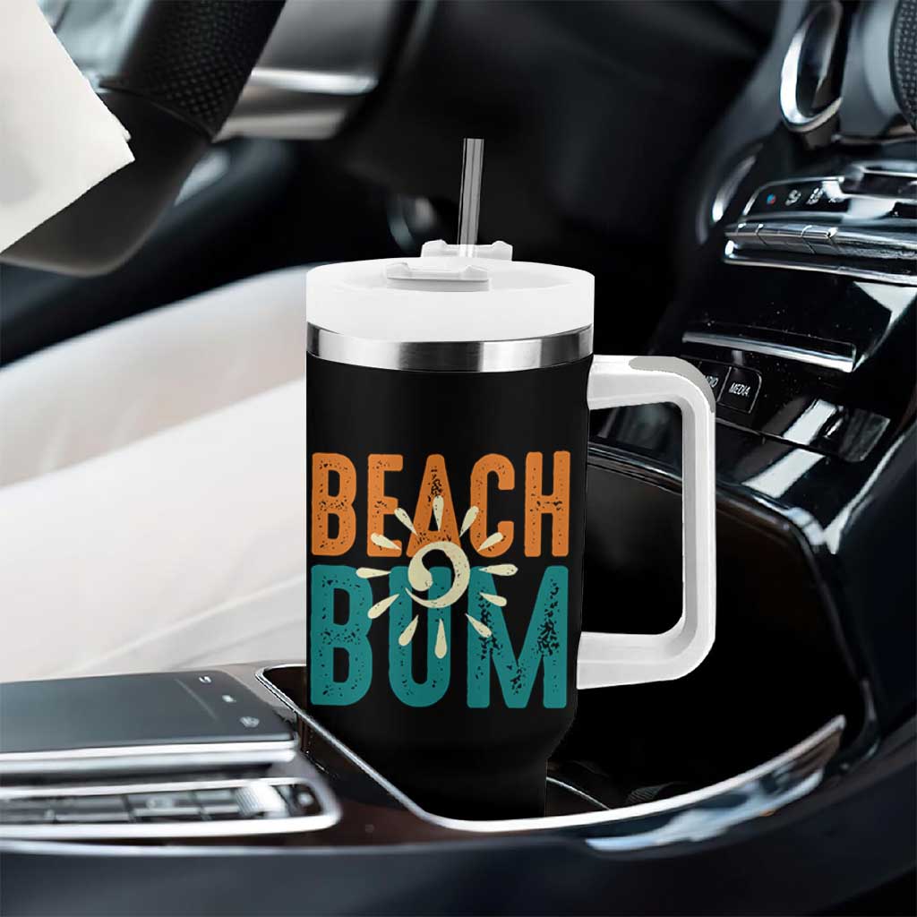 Funny Beach Bum Summer Vacation Tumbler With Handle Beach Life Sun Light - Wonder Print Shop
