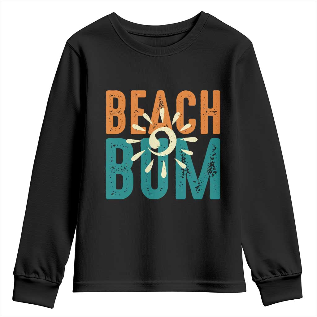 Funny Beach Bum Summer Vacation Youth Sweatshirt Beach Life Sun Light - Wonder Print Shop