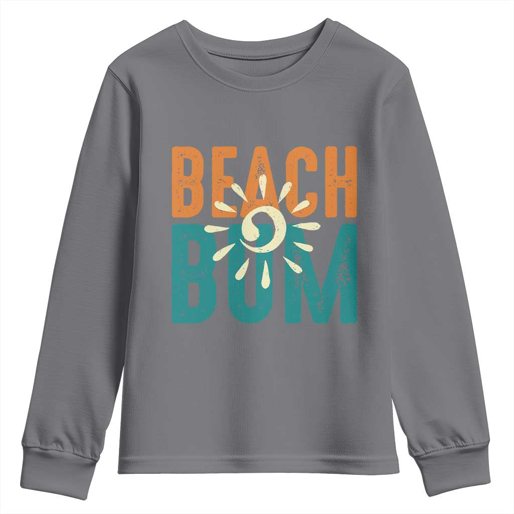 Funny Beach Bum Summer Vacation Youth Sweatshirt Beach Life Sun Light - Wonder Print Shop