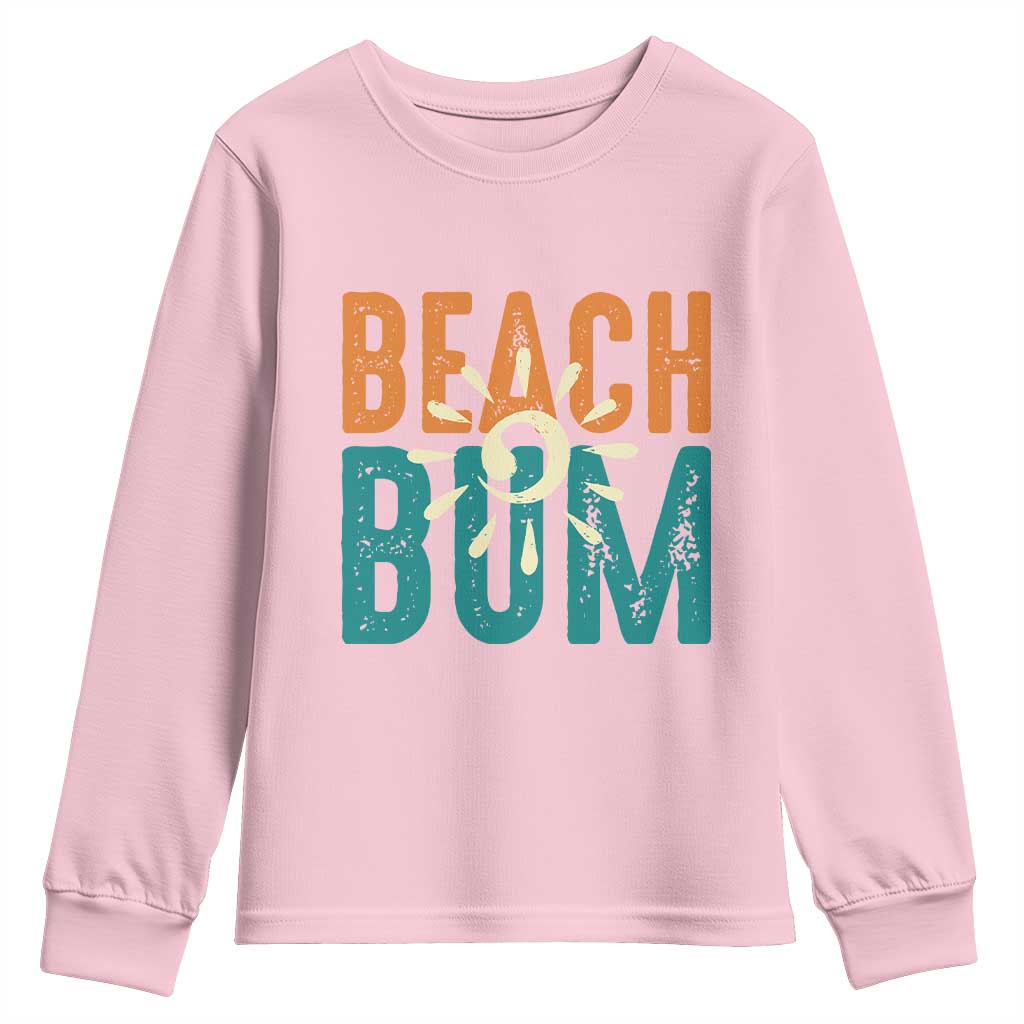 Funny Beach Bum Summer Vacation Youth Sweatshirt Beach Life Sun Light - Wonder Print Shop
