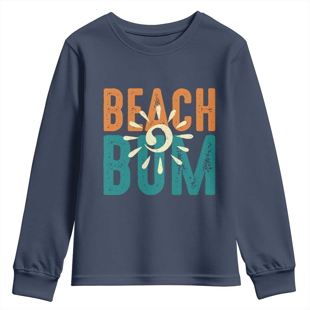 Funny Beach Bum Summer Vacation Youth Sweatshirt Beach Life Sun Light - Wonder Print Shop