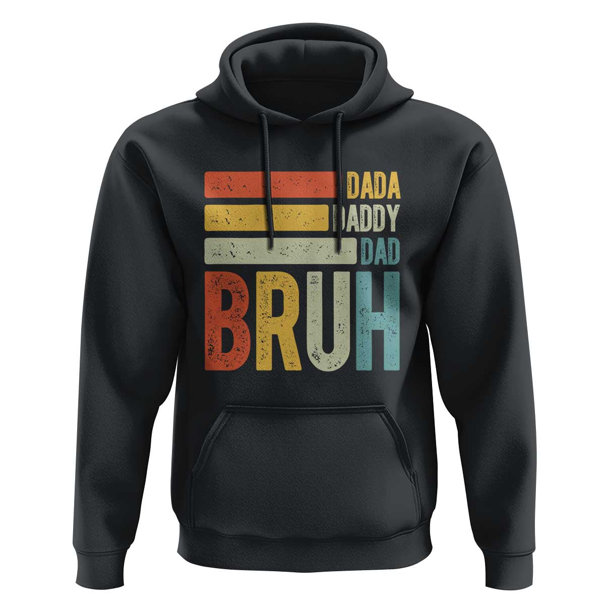 Funny Dada Daddy Dad Bruh Hoodie Fathers Day Vintage Stripes