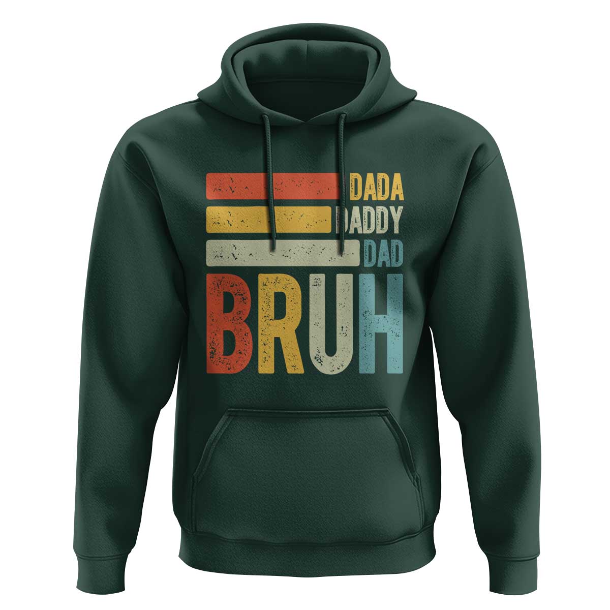 Funny Dada Daddy Dad Bruh Hoodie Fathers Day Vintage Stripes