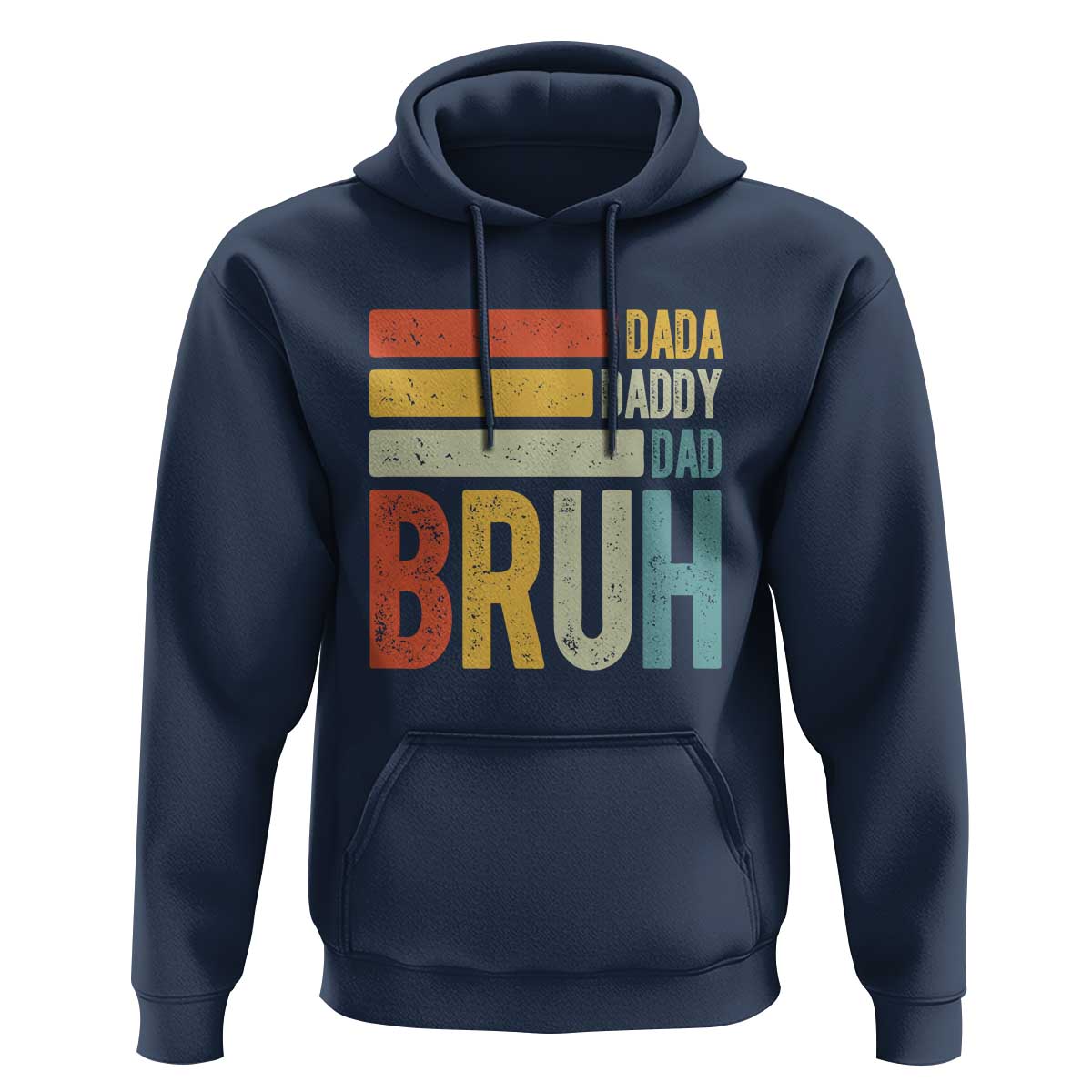 Funny Dada Daddy Dad Bruh Hoodie Fathers Day Vintage Stripes