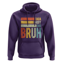 Funny Dada Daddy Dad Bruh Hoodie Fathers Day Vintage Stripes