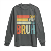 Funny Dada Daddy Dad Bruh Long Sleeve Shirt Fathers Day Vintage Stripes