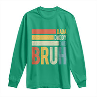 Funny Dada Daddy Dad Bruh Long Sleeve Shirt Fathers Day Vintage Stripes