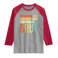 Funny Dada Daddy Dad Bruh Raglan Shirt Fathers Day Vintage Stripes