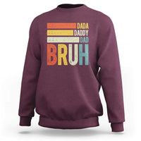 Funny Dada Daddy Dad Bruh Sweatshirt Fathers Day Vintage Stripes
