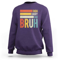 Funny Dada Daddy Dad Bruh Sweatshirt Fathers Day Vintage Stripes