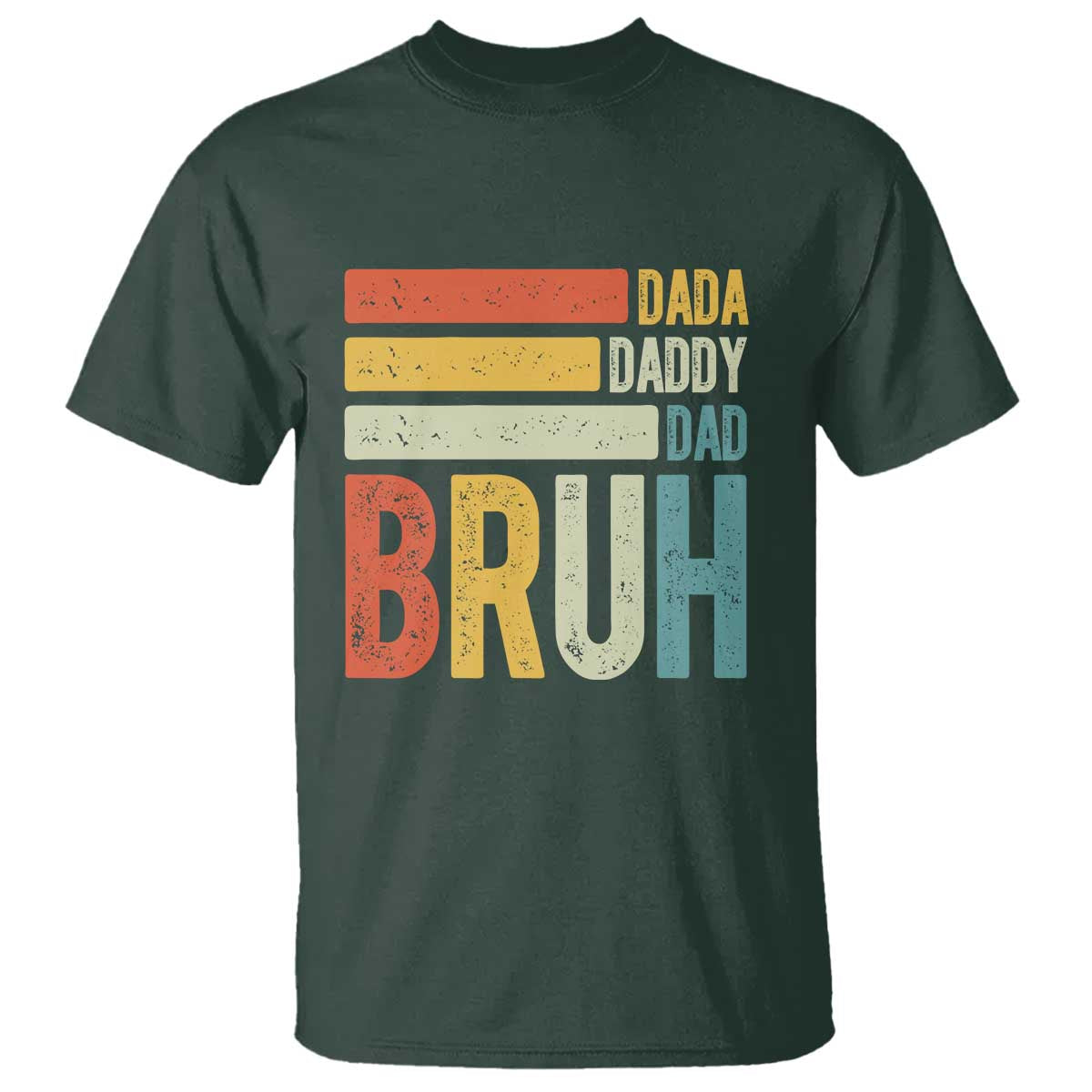 Funny Dada Daddy Dad Bruh T Shirt Fathers Day Vintage Stripes