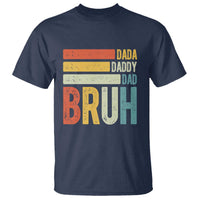 Funny Dada Daddy Dad Bruh T Shirt Fathers Day Vintage Stripes