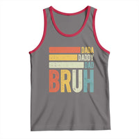 Funny Dada Daddy Dad Bruh Tank Top Fathers Day Vintage Stripes