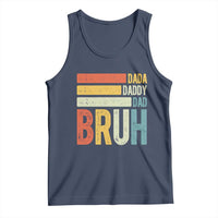 Funny Dada Daddy Dad Bruh Tank Top Fathers Day Vintage Stripes