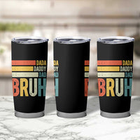 Funny Dada Daddy Dad Bruh Tumbler Cup Fathers Day Vintage Stripes