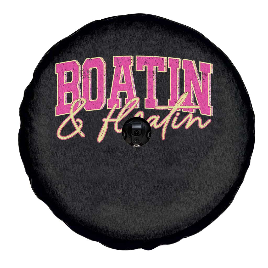 Funny Boating And Floatin Spare Tire Cover Summer Vacation Boat Lake Life - Wonder Print Shop