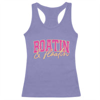 Funny Boating And Floatin Racerback Tank Top Summer Vacation Boat Lake Life - Wonder Print Shop