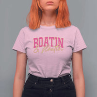 Funny Boating And Floatin T Shirt For Women Summer Vacation Boat Lake Life - Wonder Print Shop