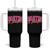 Funny Boating And Floatin Tumbler With Handle Summer Vacation Boat Lake Life - Wonder Print Shop