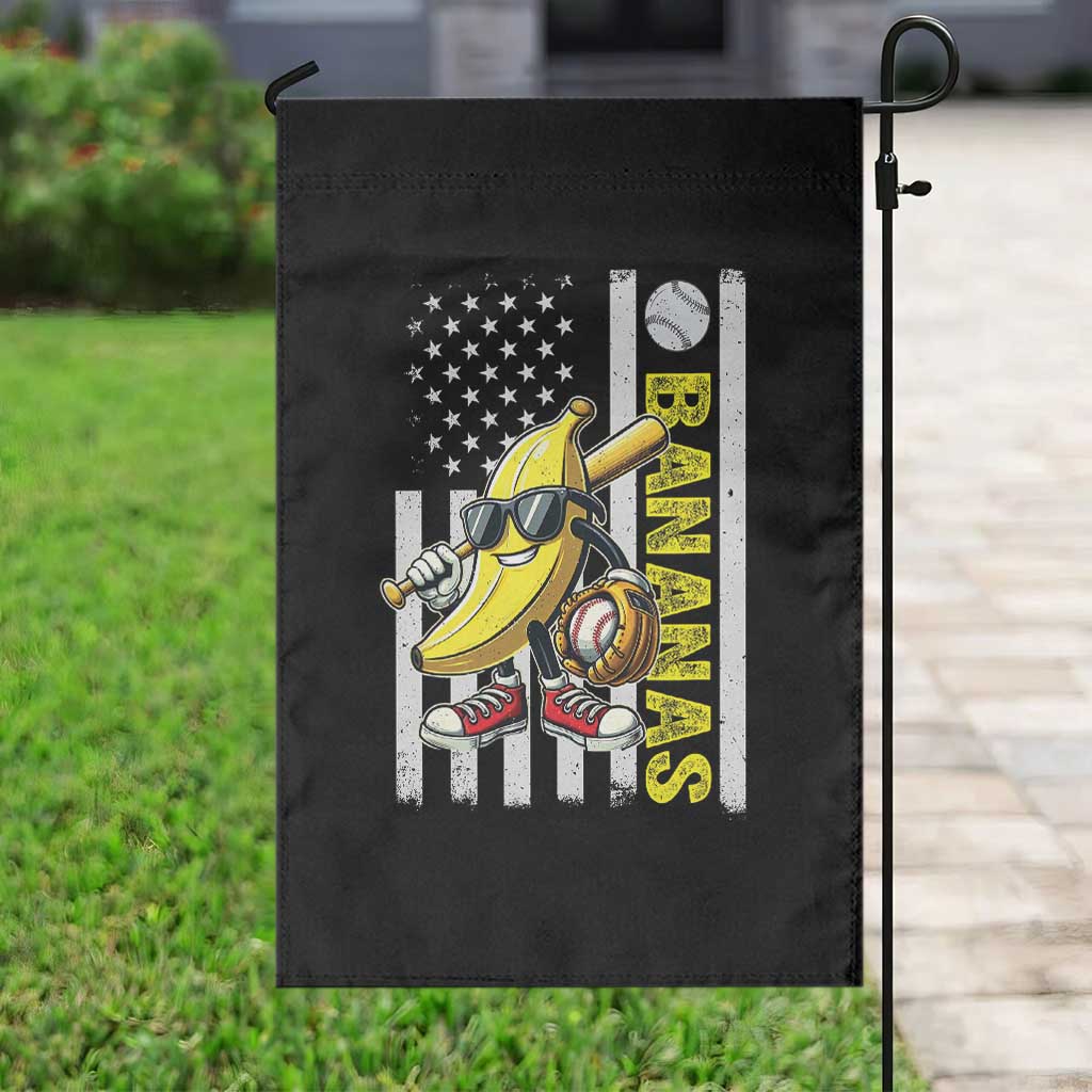 Funny Bananas Lover Baseball Vintage American Flag Garden Flag - Wonder Print Shop