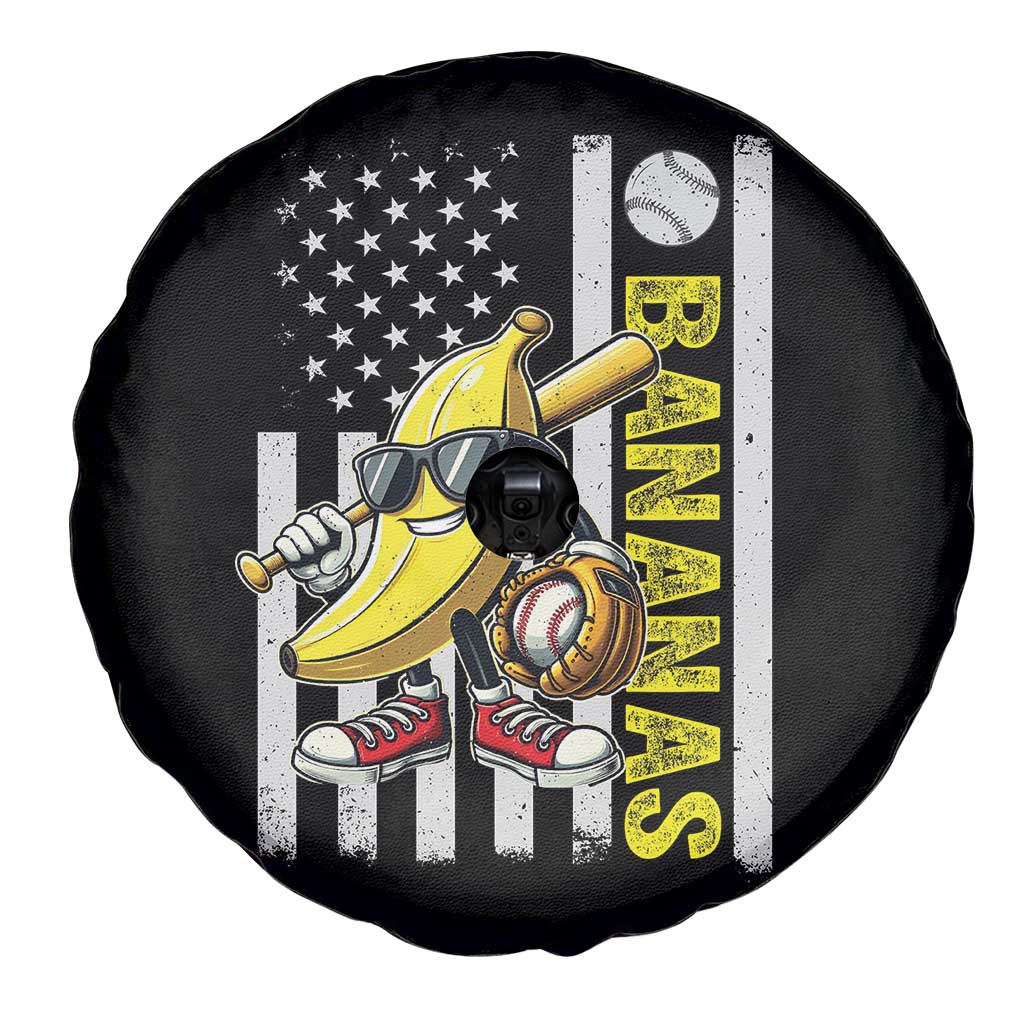 Funny Bananas Lover Baseball Vintage American Flag Spare Tire Cover - Wonder Print Shop