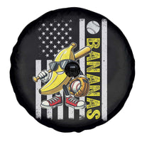 Funny Bananas Lover Baseball Vintage American Flag Spare Tire Cover - Wonder Print Shop