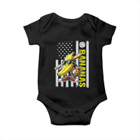 Funny Bananas Lover Baseball Vintage American Flag Baby Onesie - Wonder Print Shop