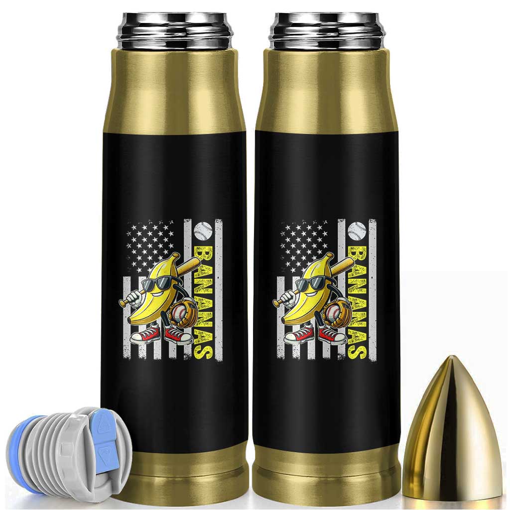 Funny Bananas Lover Baseball Vintage American Flag Bullet Tumbler - Wonder Print Shop