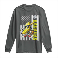 Funny Bananas Lover Baseball Vintage American Flag Long Sleeve Shirt - Wonder Print Shop