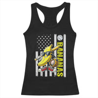 Funny Bananas Lover Baseball Vintage American Flag Racerback Tank Top - Wonder Print Shop