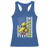 Funny Bananas Lover Baseball Vintage American Flag Racerback Tank Top - Wonder Print Shop