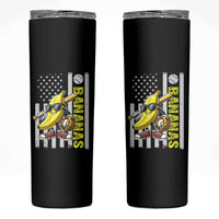 Funny Bananas Lover Baseball Vintage American Flag Skinny Tumbler - Wonder Print Shop