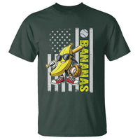 Funny Bananas Lover Baseball Vintage American Flag T Shirt - Wonder Print Shop