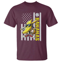 Funny Bananas Lover Baseball Vintage American Flag T Shirt - Wonder Print Shop