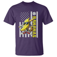 Funny Bananas Lover Baseball Vintage American Flag T Shirt - Wonder Print Shop