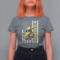 Funny Bananas Lover Baseball Vintage American Flag T Shirt For Women - Wonder Print Shop