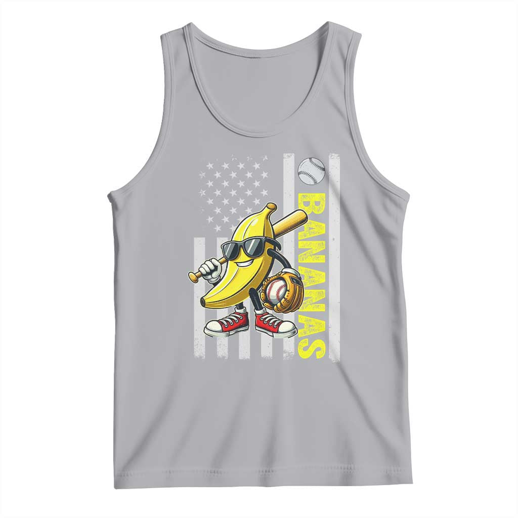 Funny Bananas Lover Baseball Vintage American Flag Tank Top - Wonder Print Shop
