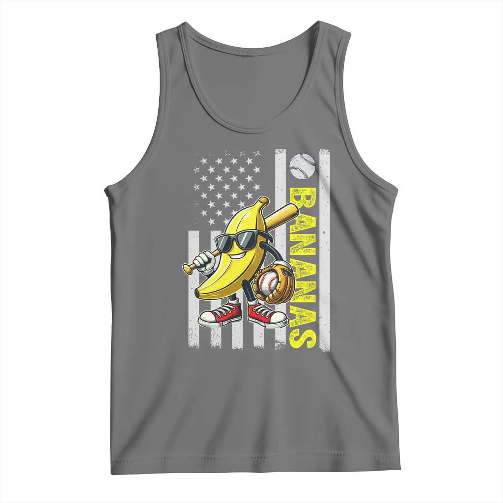 Funny Bananas Lover Baseball Vintage American Flag Tank Top - Wonder Print Shop