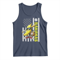 Funny Bananas Lover Baseball Vintage American Flag Tank Top - Wonder Print Shop
