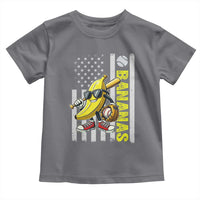 Funny Bananas Lover Baseball Vintage American Flag Toddler T Shirt - Wonder Print Shop