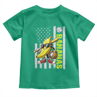 Funny Bananas Lover Baseball Vintage American Flag Toddler T Shirt - Wonder Print Shop